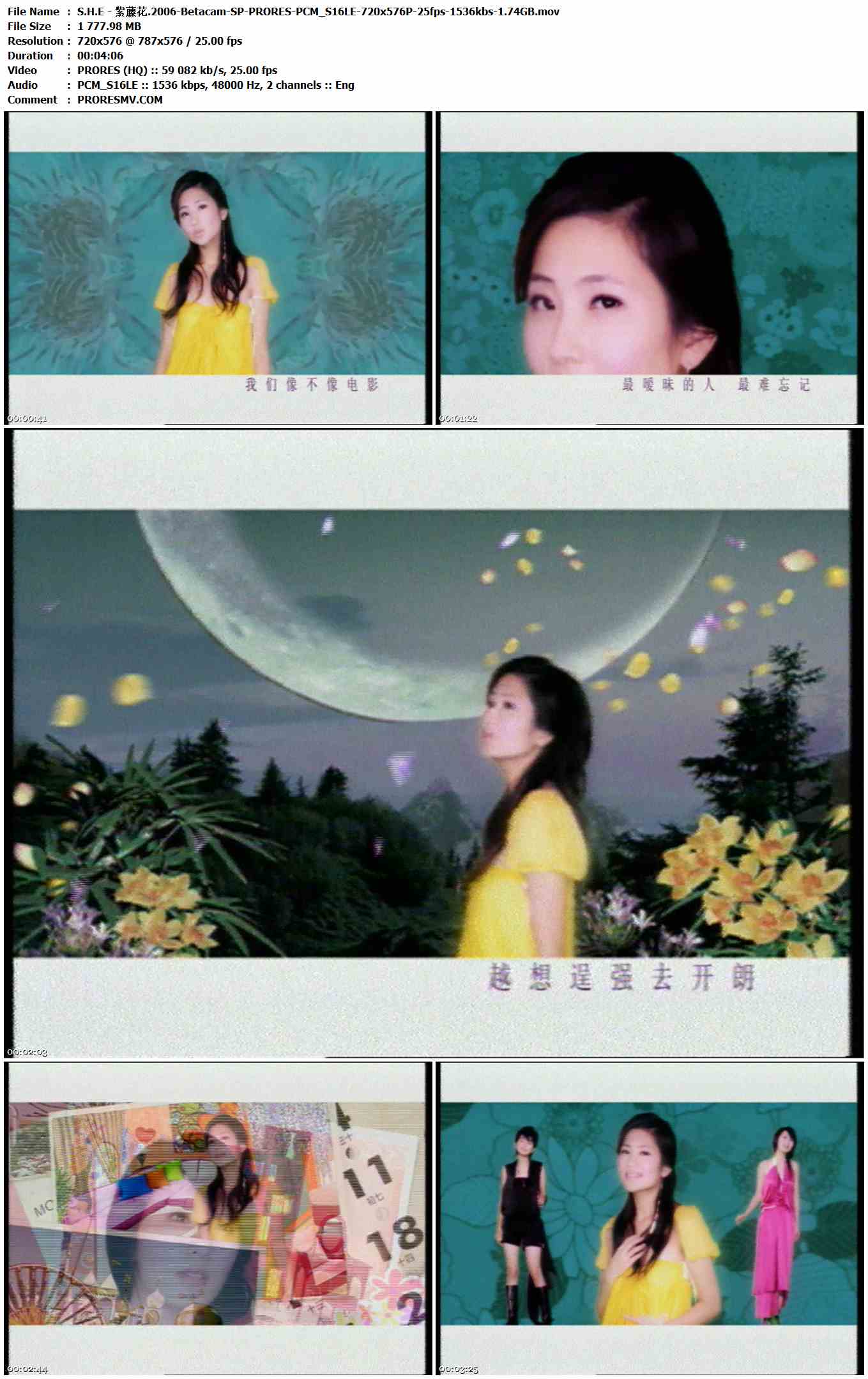 S.H.E - 紫藤花.2006-Betacam-SP-PRORES-PCM_S16LE-720x576P-25fps-1536kbs-1.74GB官方MV_高清MV